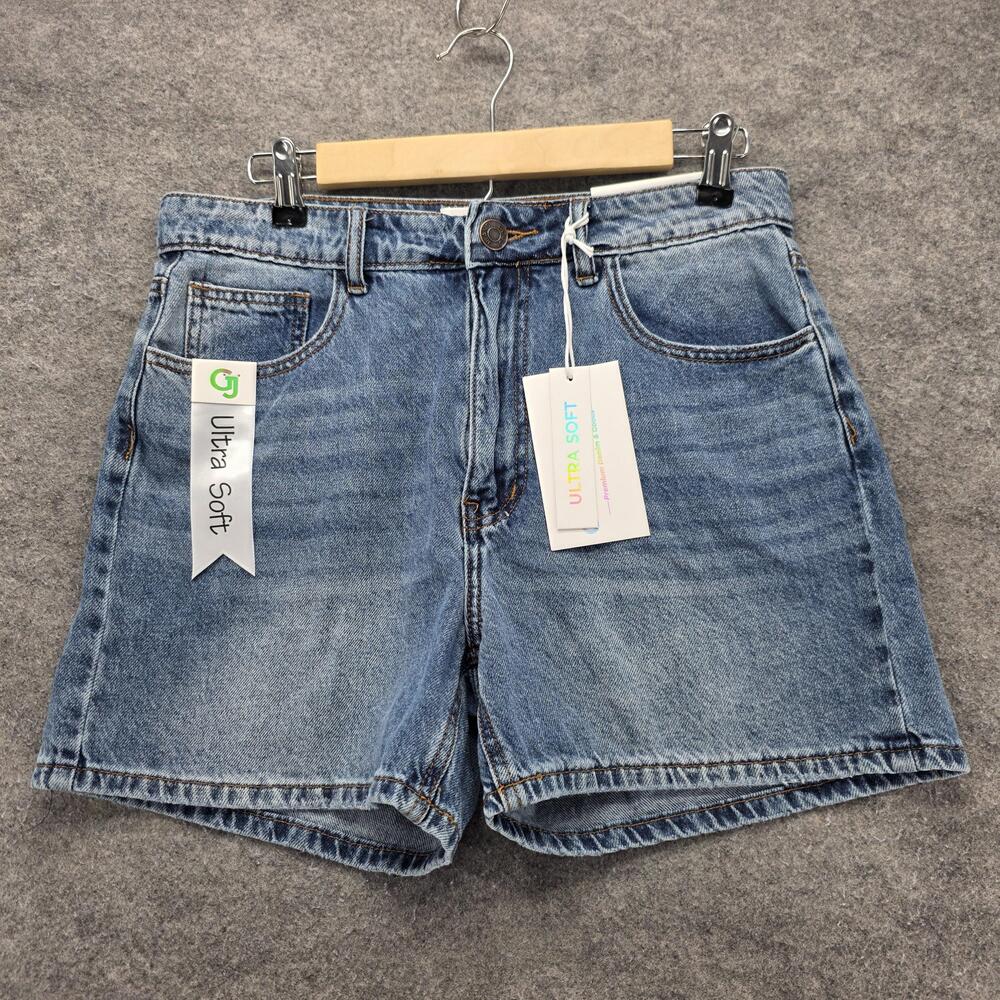 GOGO JEANS Shorts Juniors 11/30 Blue Mom Denim Cotton Pockets 4.5 Inseam